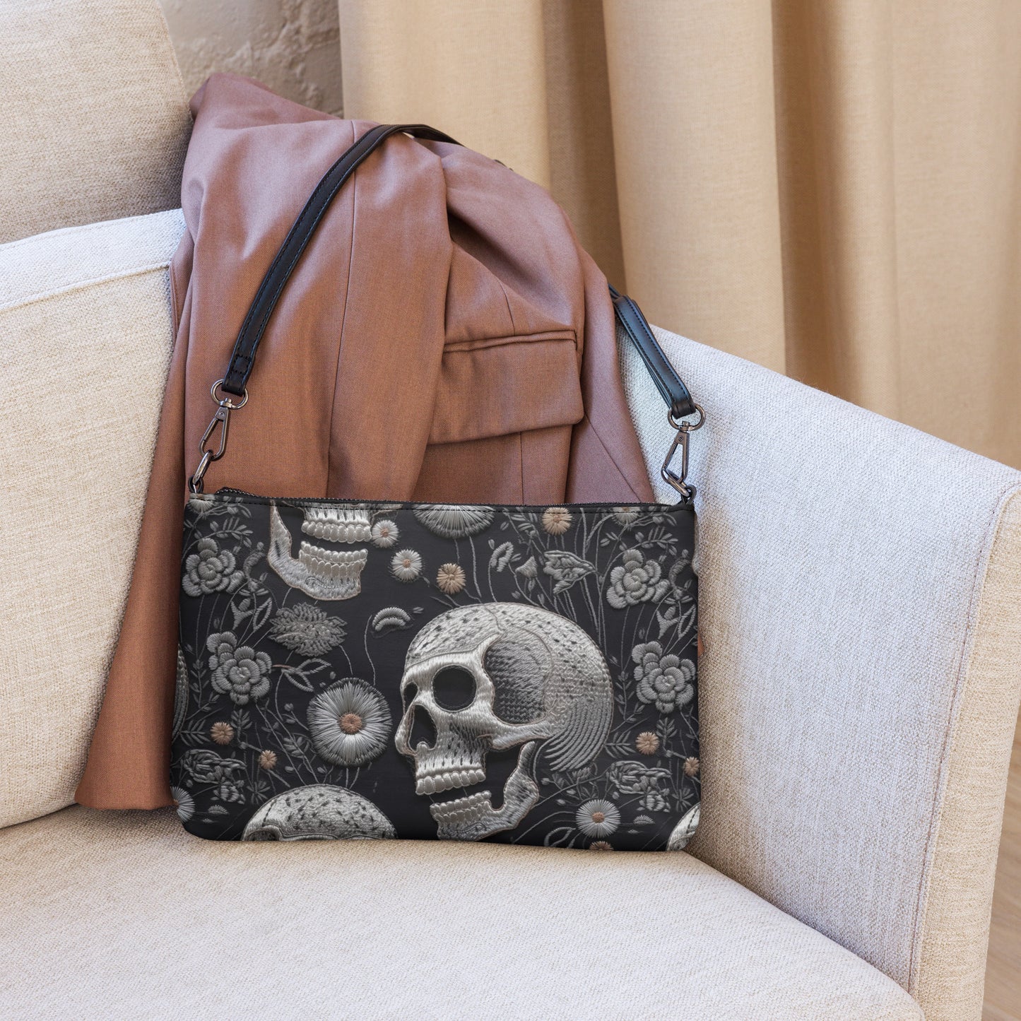 Black Skull Crossbody Bag