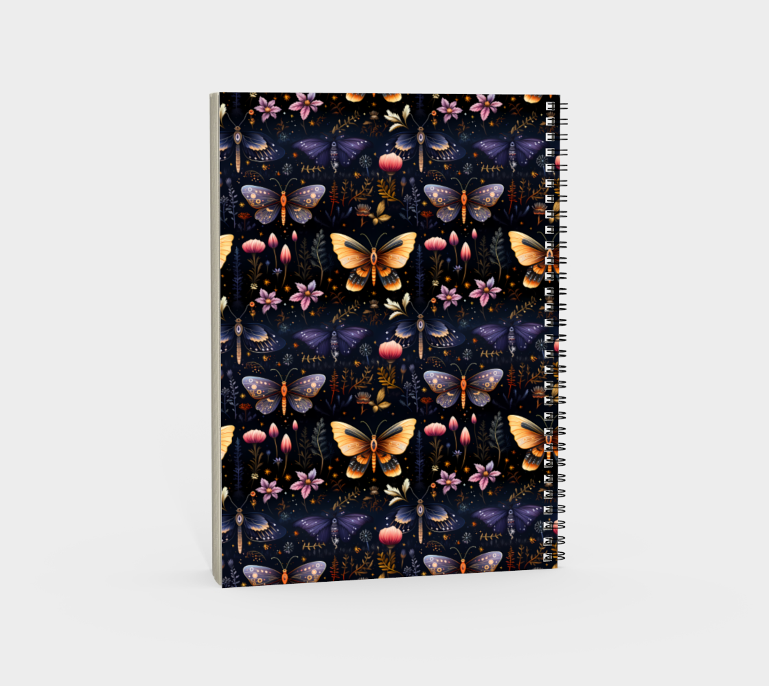 Mystic Moths Spiral Notebook