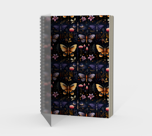 Mystic Moths Spiral Notebook