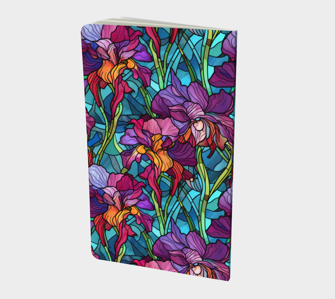 Stained Glass Iris Notebook